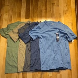 George Men's Short Sleeve Tees in Light Blue, Navy, Olive, Green, and Khaki